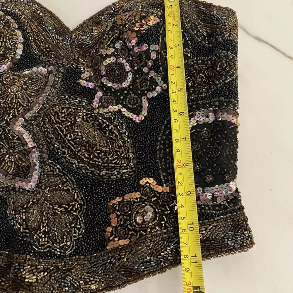 Oleg Cassini Beaded corset - Picture 4 of 10